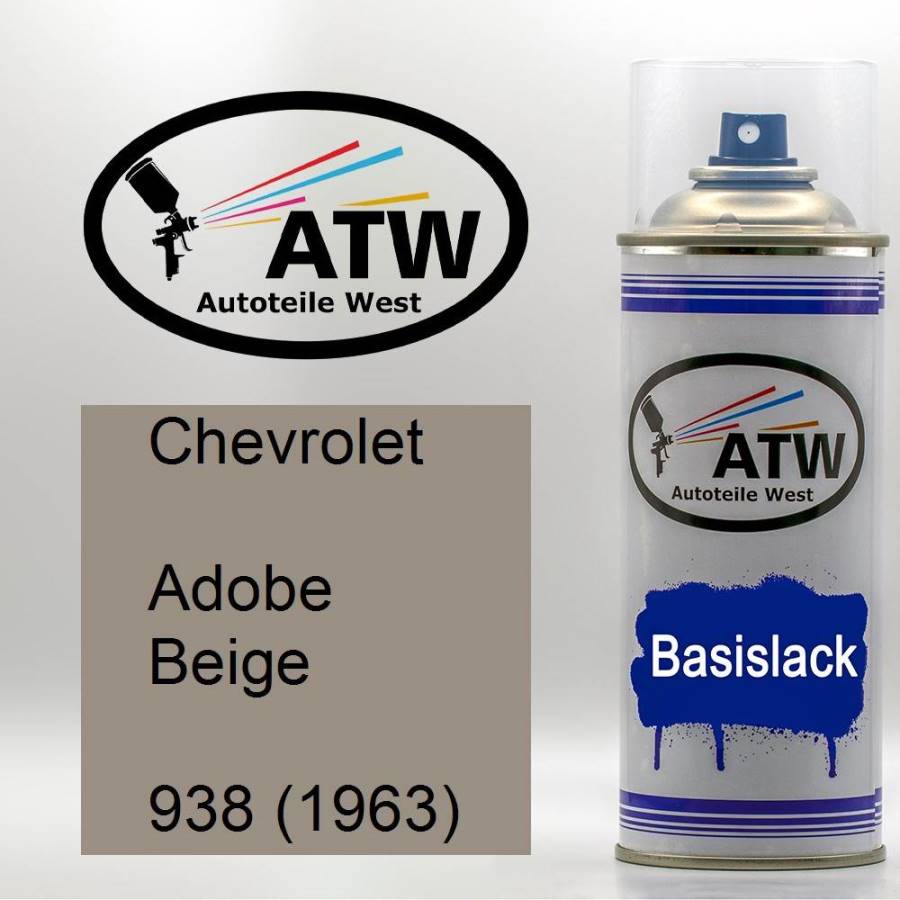 Chevrolet, Adobe Beige, 938 (1963): 400ml Sprühdose, von ATW Autoteile West.